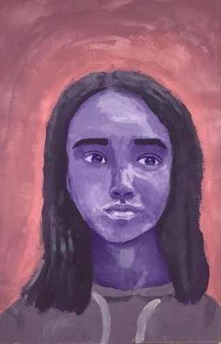 Fiona Weng - Self Portrait - Tempera Paint - Shrewsbury High School